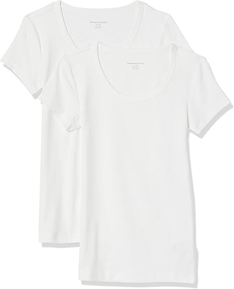 Amazon Essentials Women’s Slim-Fit Cap-Sleeve Scoop Neck T-Shirt